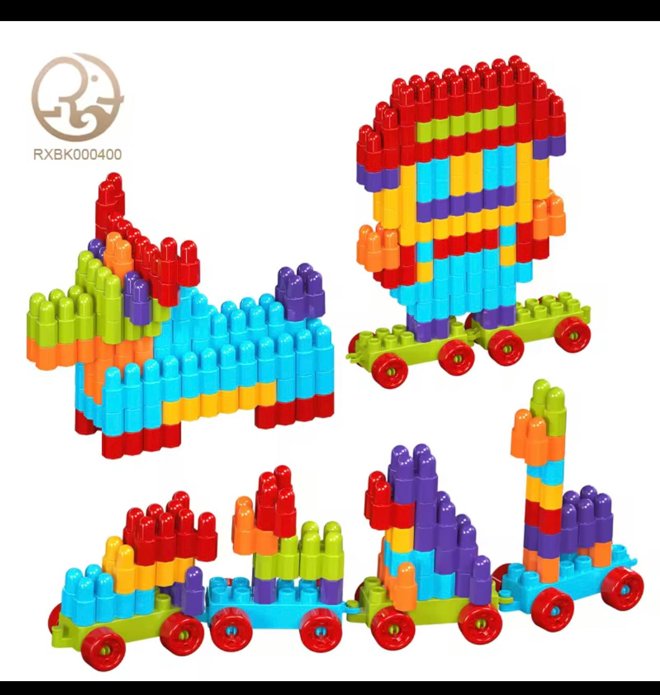 children's building block assembly toys with intellectual development using brainpower and large particle building