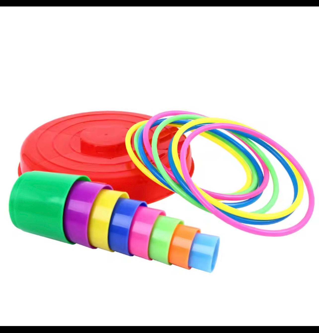 Children Outdoor Fun & Toy Sports Circle Ferrule Stacked Layers Game Parent-Child Interactive Ferrule Throwing Game Kids