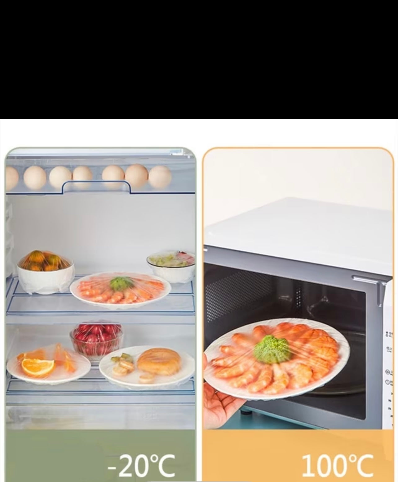 100pcs Disposable Food Cover Bags Plastic Bags For Fruit Vegetable Fresh-Keeping Food Packaging Bags Kitchen Accessories,Disposable Food-Grade Plastic Wrap Covers, Suitable for Fridge, Kitchenware & Leftovers/Fruits, Food Storage, Fridge Organization,
