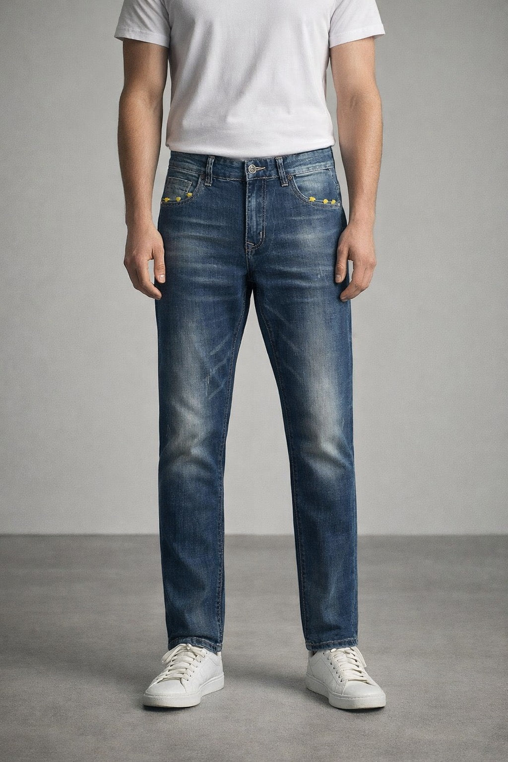 Mens Regular Fit Jeans Straight Leg Denim Trouser Pants Big Tall All Waist Sizes