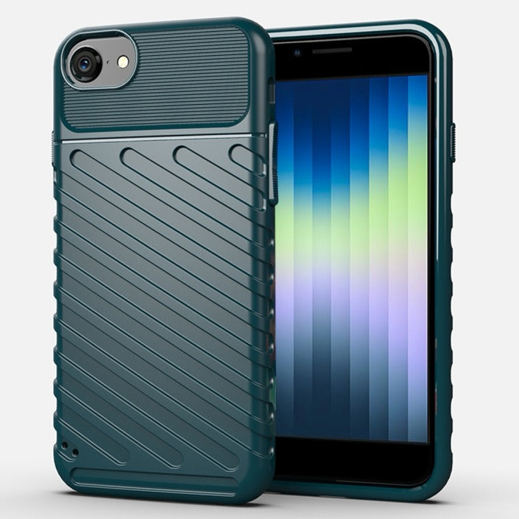 For iPhone SE 2022 / SE 2020 Thunderbolt Shockproof TPU Soft Case
