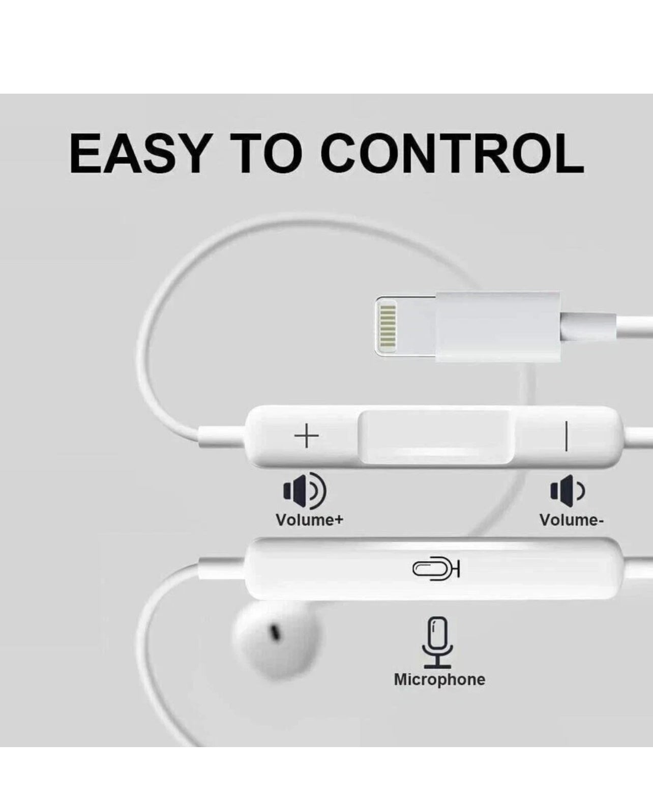 3pcs For iPhone Headphones Earbuds Wired Earphones For iPhone 14/13/12/11/X/XR/8/7/6 (3packs)