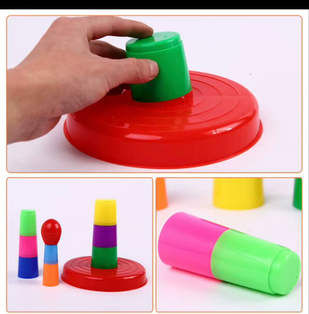 Children Outdoor Fun & Toy Sports Circle Ferrule Stacked Layers Game Parent-Child Interactive Ferrule Throwing Game Kids