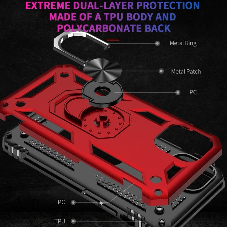 Phone cover For iPhone 12 Pro Max Shockproof TPU + PC Protective Case with 360 Degree Rotating Holder