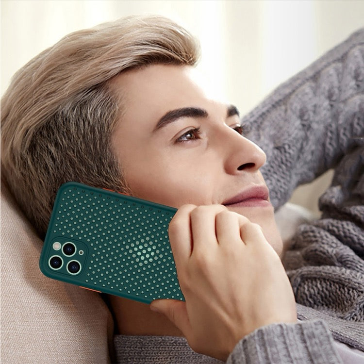 For iPhone 11 Pro Max All-inclusive Shockproof Breathable TPU Protective Case