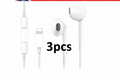 3pcs For iPhone Headphones Earbuds Wired Earphones For iPhone 14/13/12/11/X/XR/8/7/6 (3packs)