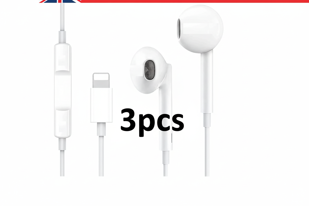 3pcs For iPhone Headphones Earbuds Wired Earphones For iPhone 14/13/12/11/X/XR/8/7/6 (3packs)