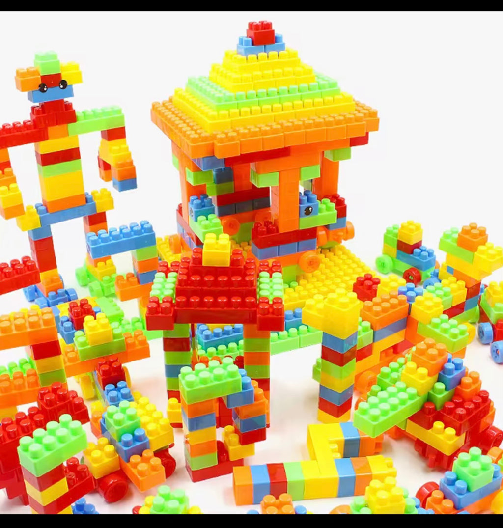 children's building block assembly toys with intellectual development using brainpower and large particle building