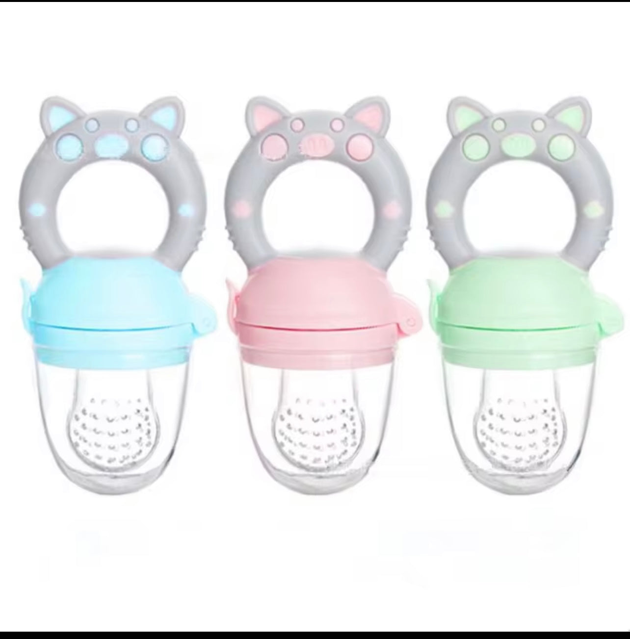 Cute Pig Newborn Baby Fresh Food Feeder Baby Food Mills Fruit Feeder Pacifier Training To Eat Fruit Grinding Stick Food Bag
