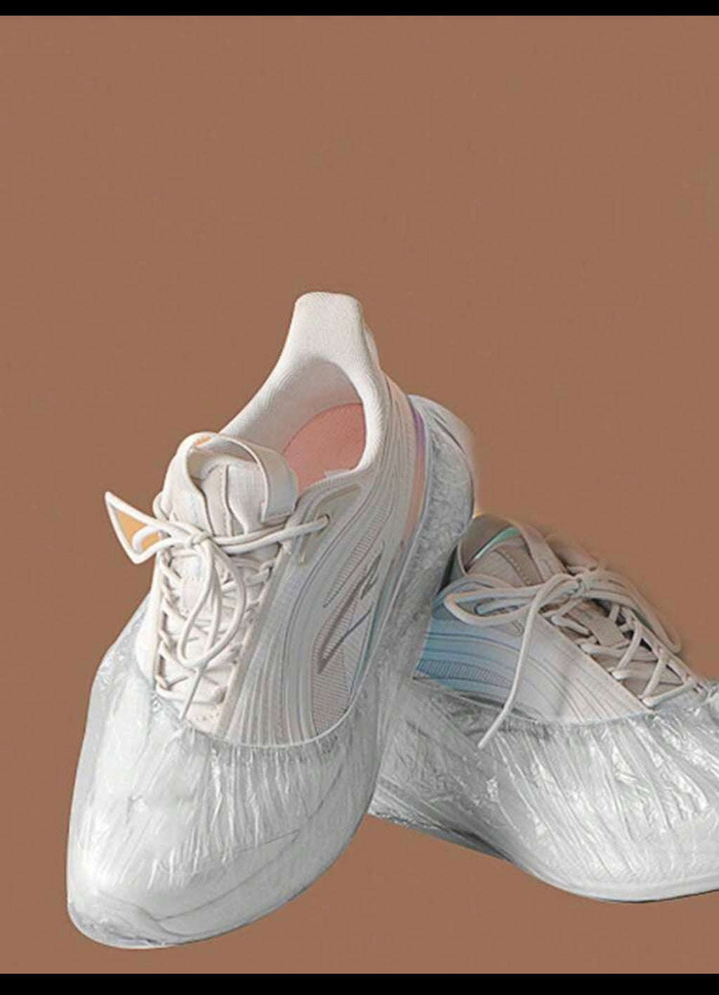 200 Pack Disposable Shoe Covers Sneaker Boot Covers White Shoe Protectors Non Slip Durable Shoe Booties Cover One Size(White)