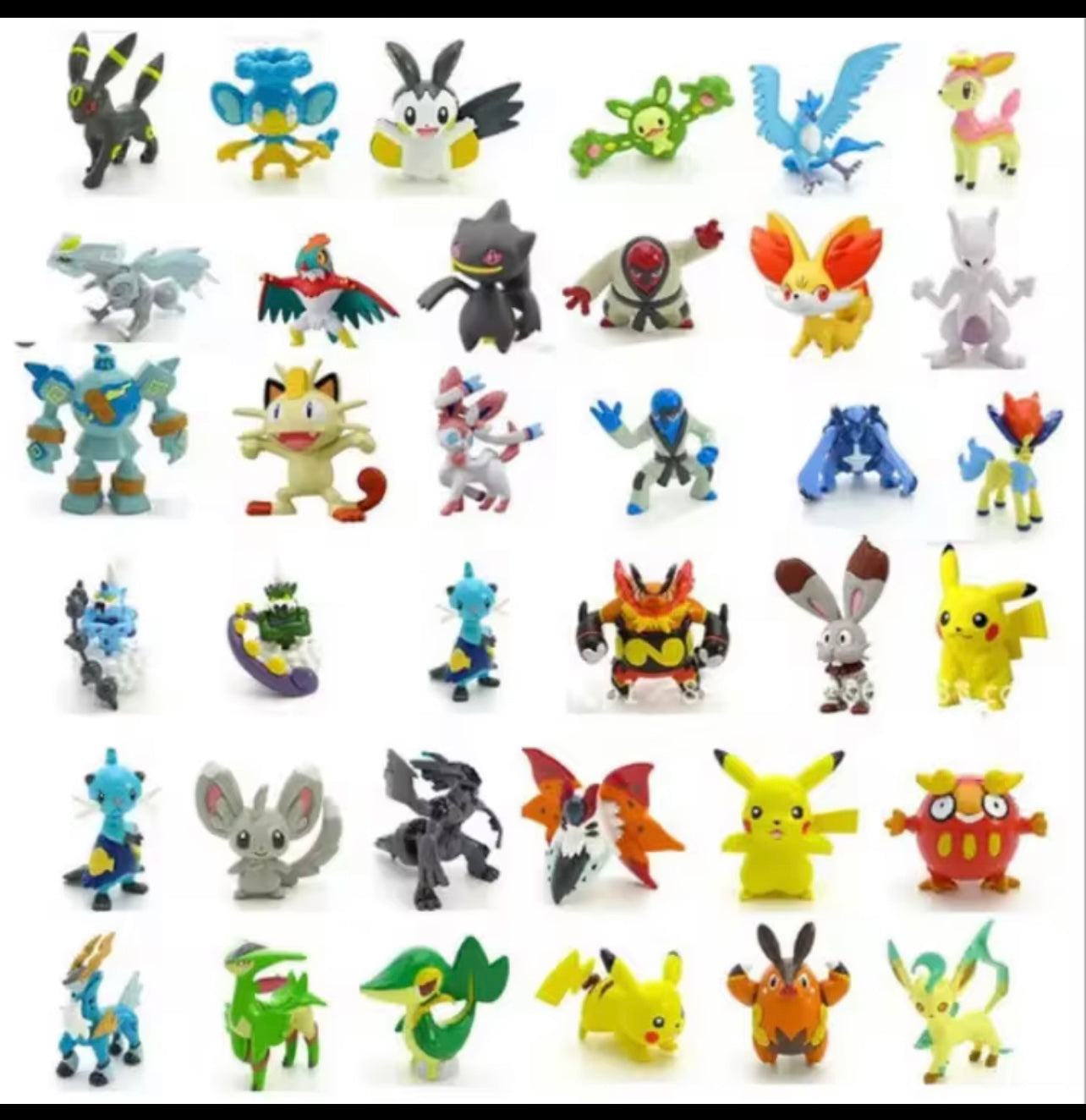 144 Style Pokemon Figure Toys Anime Pikachu Action Figure Model Ornamental Decoration Collect Toys For Children's Christmas Gift