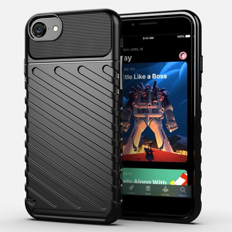 For iPhone SE 2022 / SE 2020 Thunderbolt Shockproof TPU Soft Case