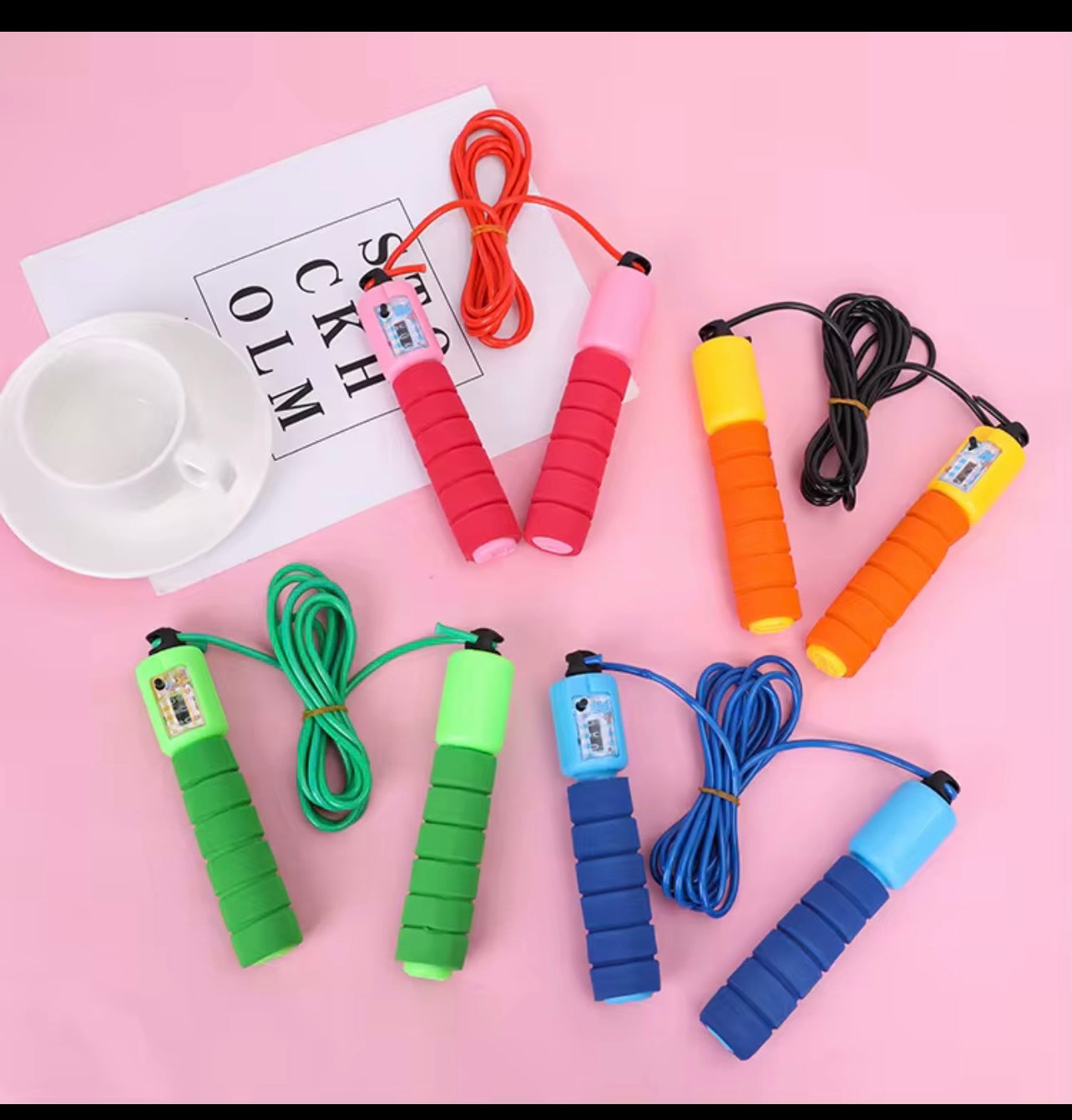 Professional Jump Rope with Electronic Counter Adjustable Fast Speed Counting Skipping Rope Jumping Wire Workout Equipments random colours