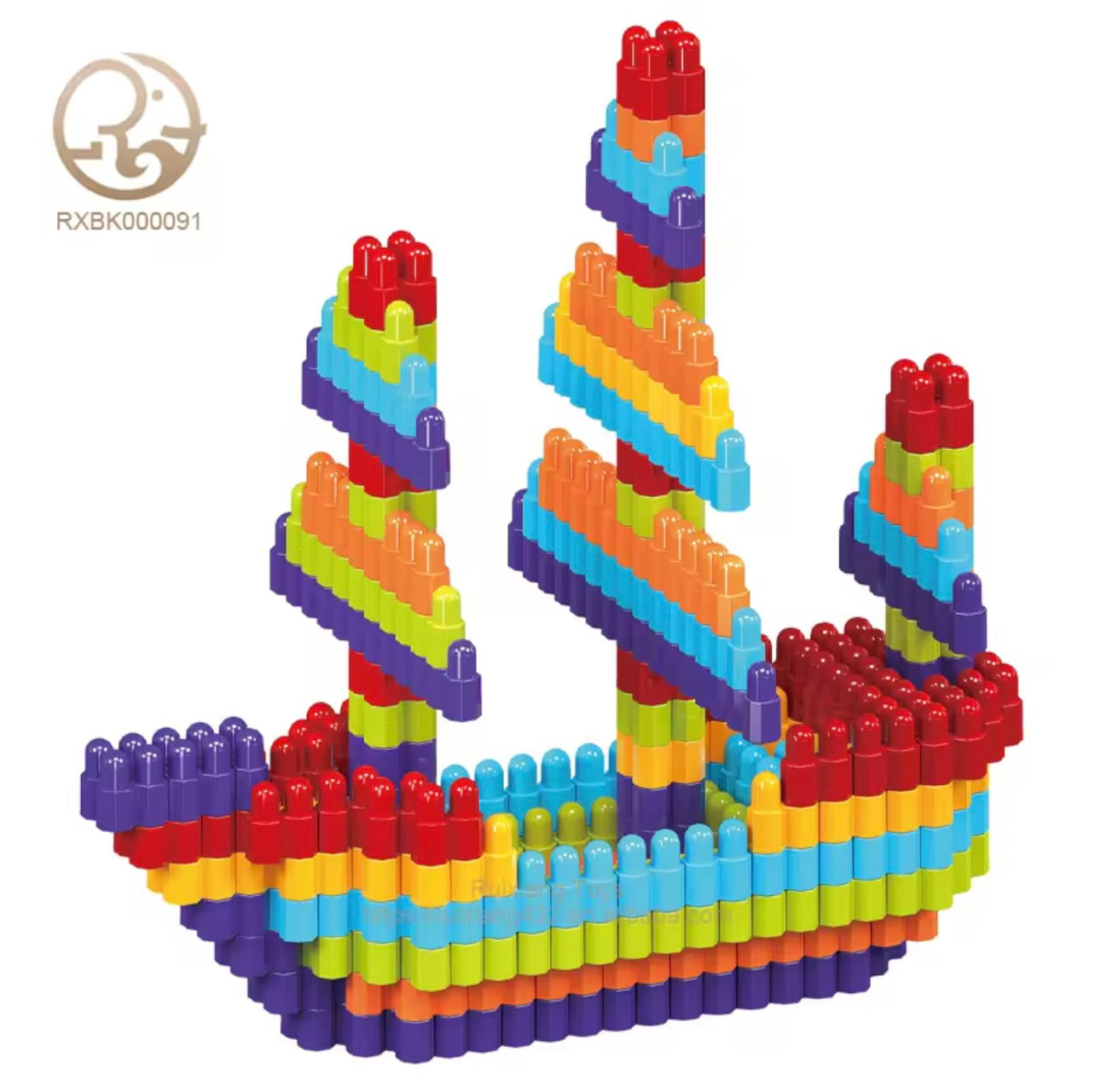 children's building block assembly toys with intellectual development using brainpower and large particle building