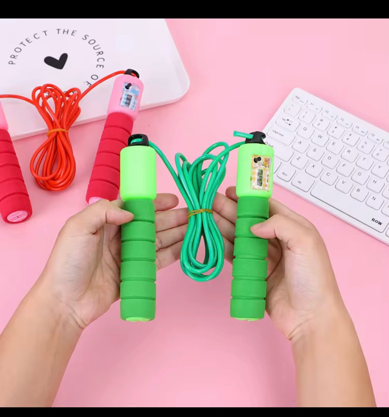 Professional Jump Rope with Electronic Counter Adjustable Fast Speed Counting Skipping Rope Jumping Wire Workout Equipments random colours
