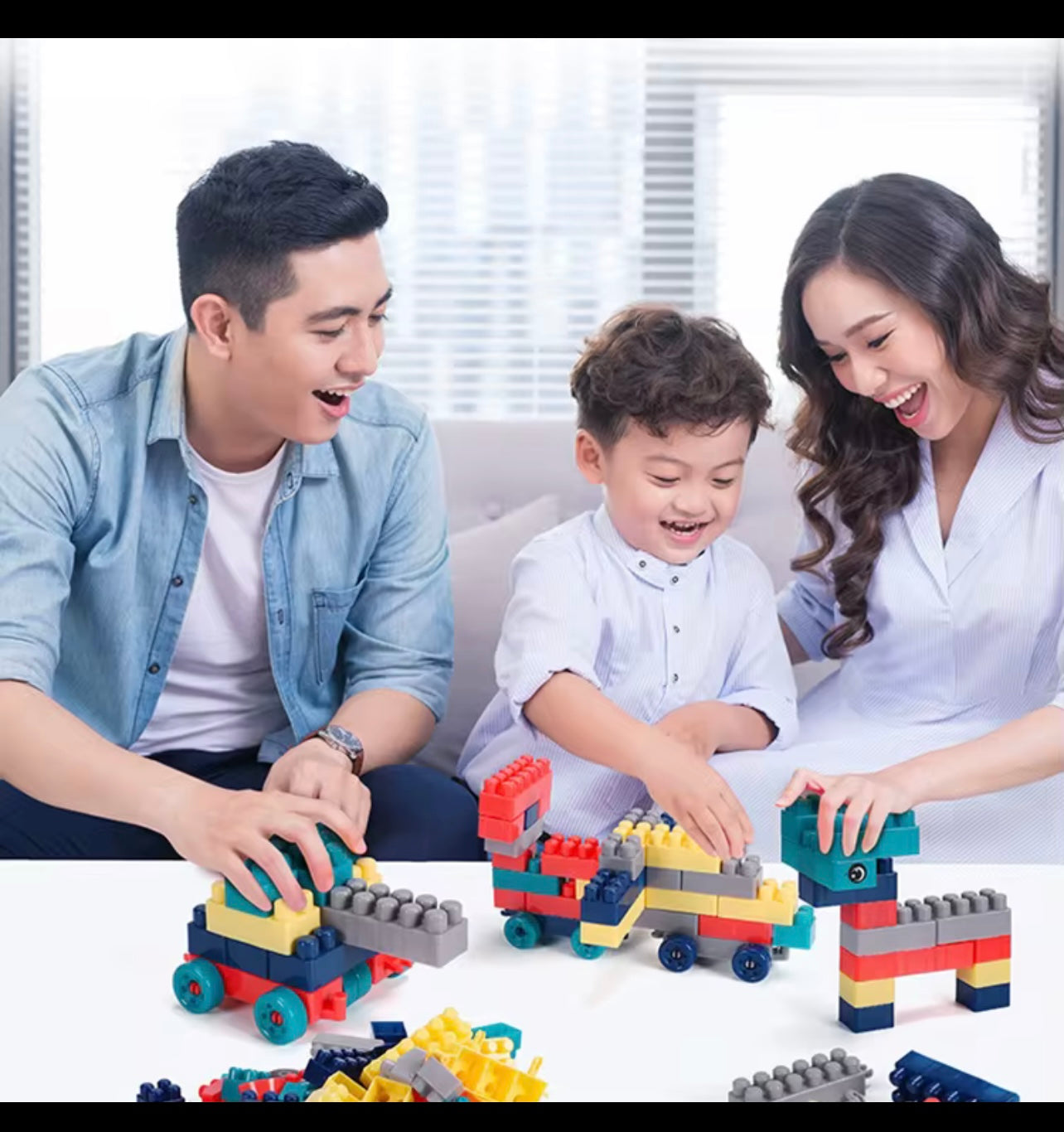 children's building block assembly toys with intellectual development using brainpower and large particle building