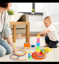 Children Outdoor Fun & Toy Sports Circle Ferrule Stacked Layers Game Parent-Child Interactive Ferrule Throwing Game Kids