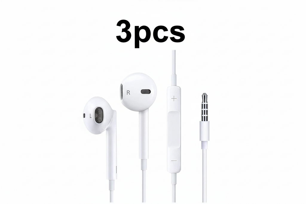 3pcs Headphones Earphones Wired for iPhone, iPad, Android, Computer, 3.5mm Jack, PC (3packs)