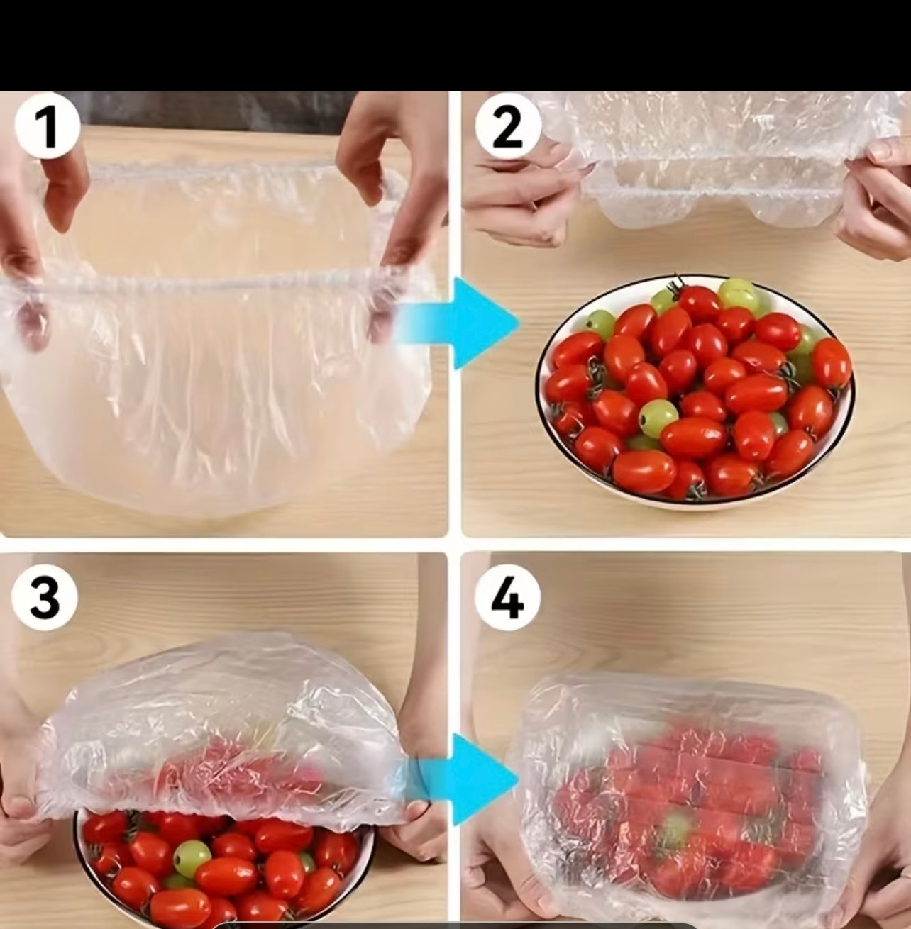 100pcs Disposable Food Cover Bags Plastic Bags For Fruit Vegetable Fresh-Keeping Food Packaging Bags Kitchen Accessories,Disposable Food-Grade Plastic Wrap Covers, Suitable for Fridge, Kitchenware & Leftovers/Fruits, Food Storage, Fridge Organization,