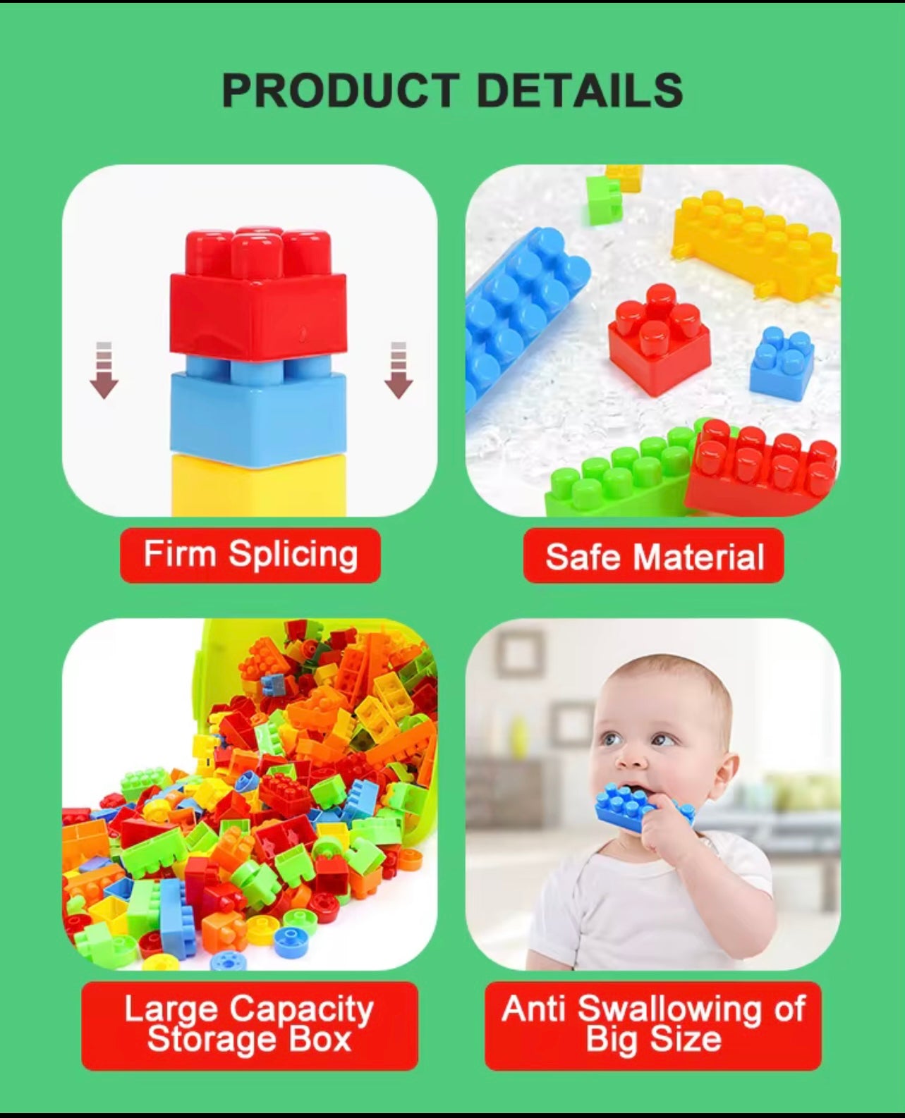 children's building block assembly toys with intellectual development using brainpower and large particle building