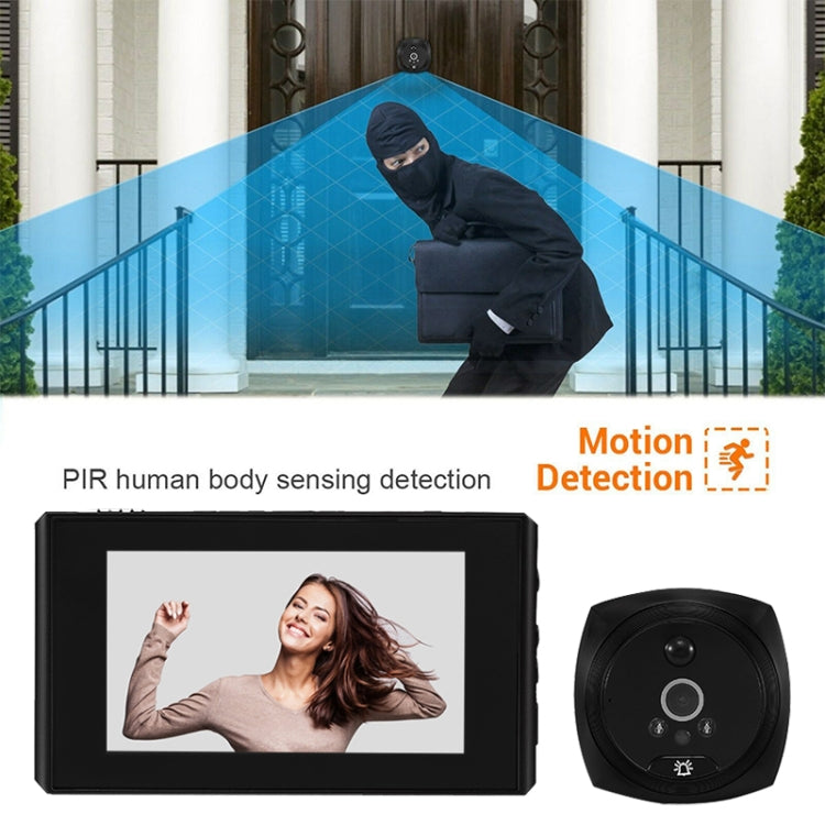 N7 4.5 inch Screen 1080P HD Night Vision Motion Detection Smart Cat Eye Video Doorbell