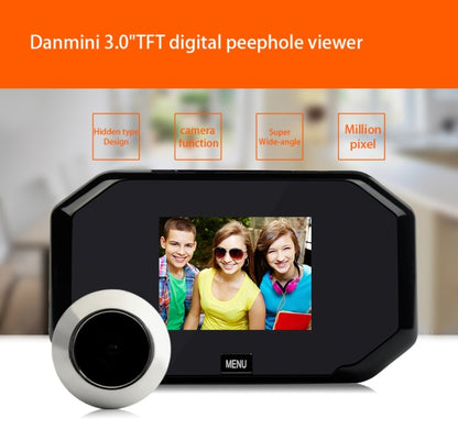 YB-30BH 3 inch Screen 1.0MP Security Camera Taking Picture Door Peephole, Support TF Card, 1.0MP TF Card