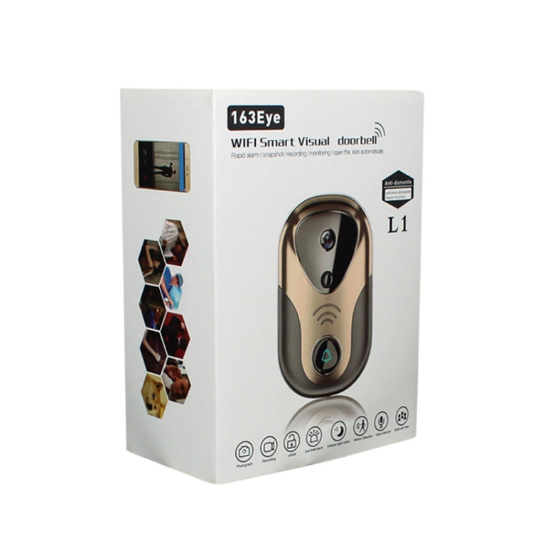 163Eye L1-NJ Smart Visual WIFI 1.3MP Network HD Intercom Doorbell , Support Micro SD Card  & Night Vision, 163Eye, 163Eye Gold