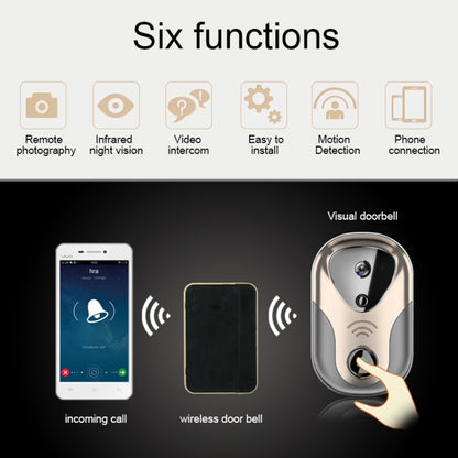 163Eye L1-NJ Smart Visual WIFI 1.3MP Network HD Intercom Doorbell , Support Micro SD Card  & Night Vision, 163Eye, 163Eye Gold