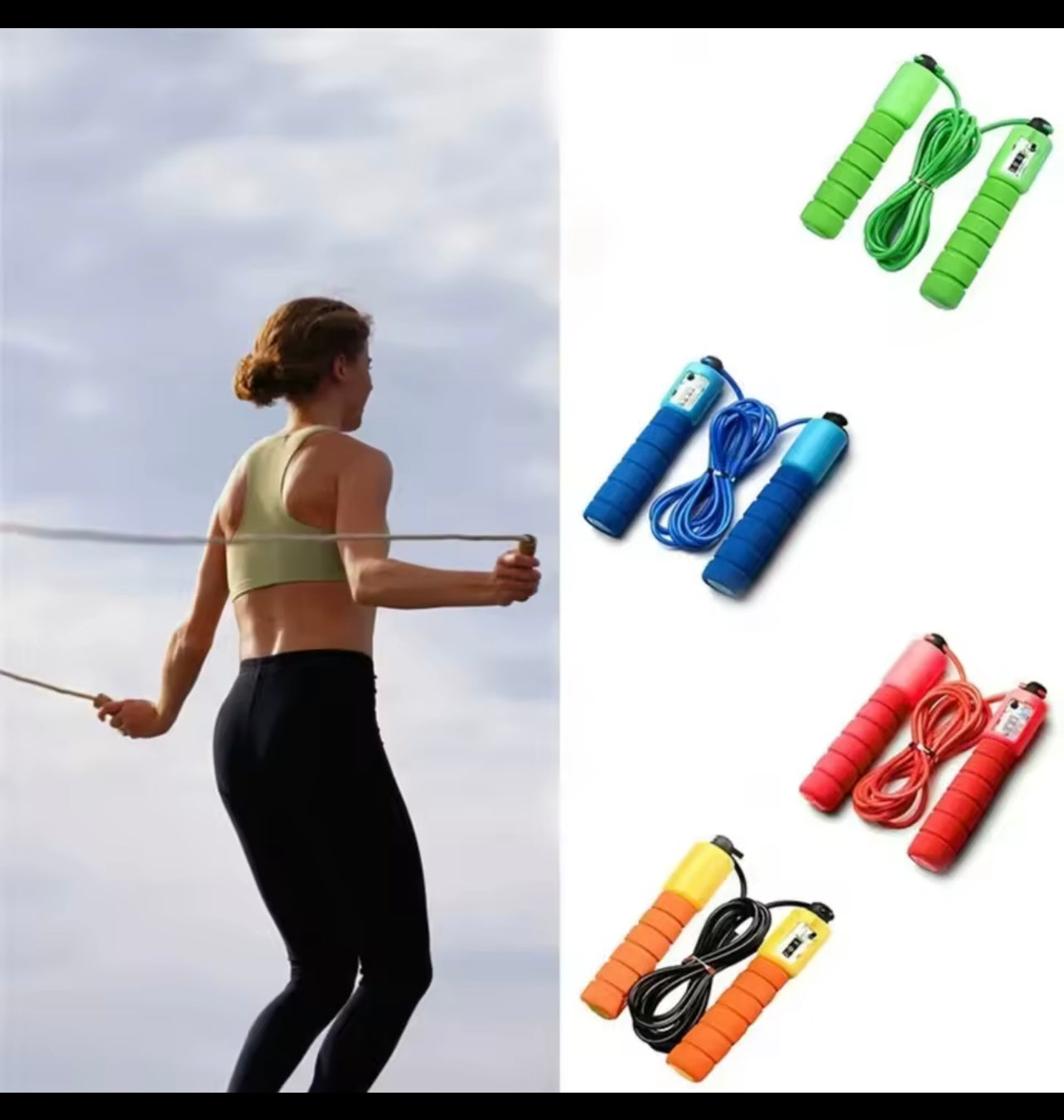 Professional Jump Rope with Electronic Counter Adjustable Fast Speed Counting Skipping Rope Jumping Wire Workout Equipments random colours