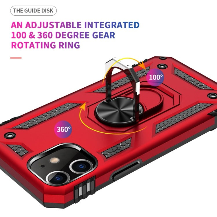Phone cover For iPhone 12 Pro Max Shockproof TPU + PC Protective Case with 360 Degree Rotating Holder