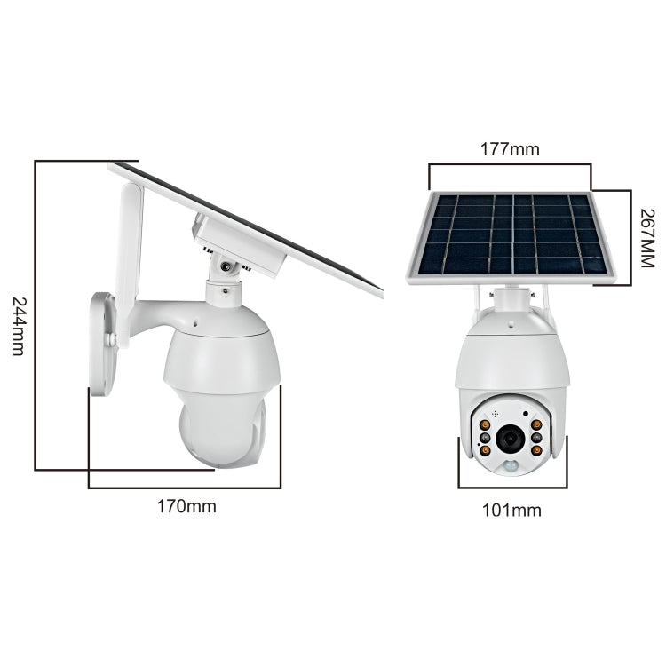 T16 1080P Full HD Solar Powered WiFi Camera, Support PIR Alarm, Night Vision, Two Way Audio, TF Card, WiFi