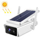 T13-2 1080P HD Solar Powered 2.4GHz WiFi Security Camera with Battery, Support Motion Detection, Night Vision, Two Way Audio, TF Card, T13-2 with Battery