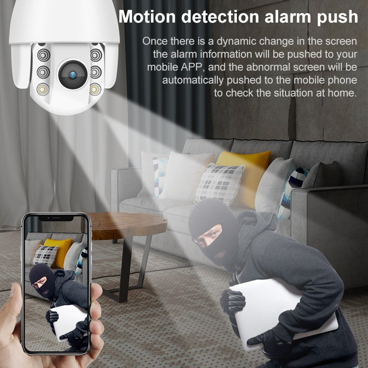 QX2 1080P HD 360 Degrees Panoramic WiFi Day and Night Full-color IP66 Waterproof Smart Camera, Support Motion Detection / Two-way Voice / TF Card, US Plug, WiFi Version