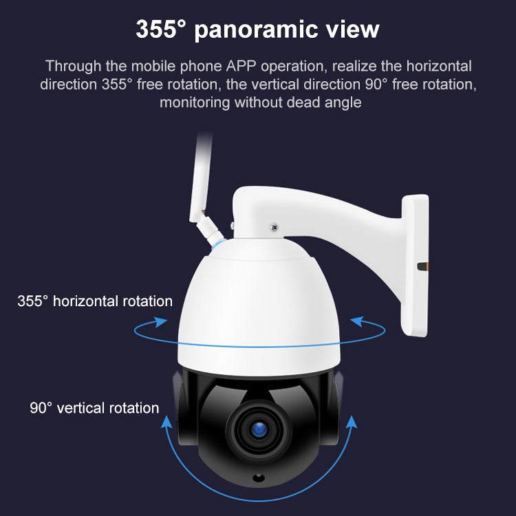 QX5 4G (US Version) 2.0 Million Pixels 1080P HD 20X Zoom Dome Smart Camera, Support Infrared Night Vision / Motion Detection / Voice Intercom / TF Card, US Plug, 4G US Version