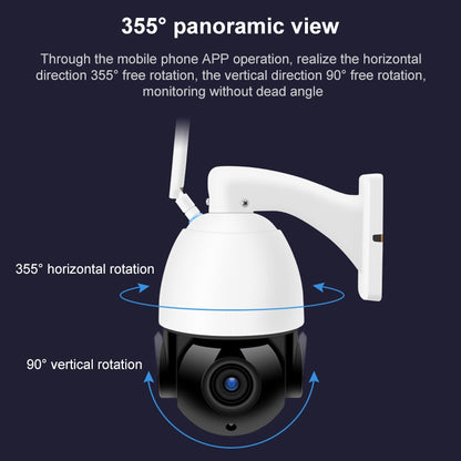 QX5 2.0 Million Pixels 1080P HD 20X Zoom Wireless WiFi Dome Smart Camera, Support Infrared Night Vision / Motion Detection / Voice Intercom / TF Card, AU Plug, WiFi Version