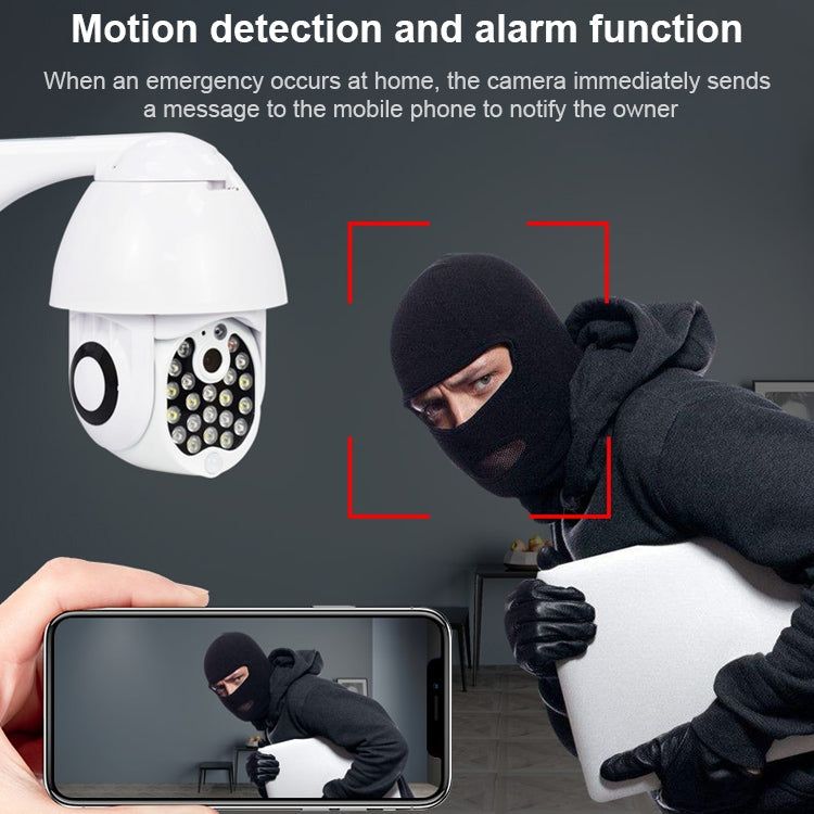 QX17 2 Million Pixels WiFi High-definition Surveillance Camera Outdoor Dome Camera, Support Night Vision & Two-way Voice & Motion Detection, QX17