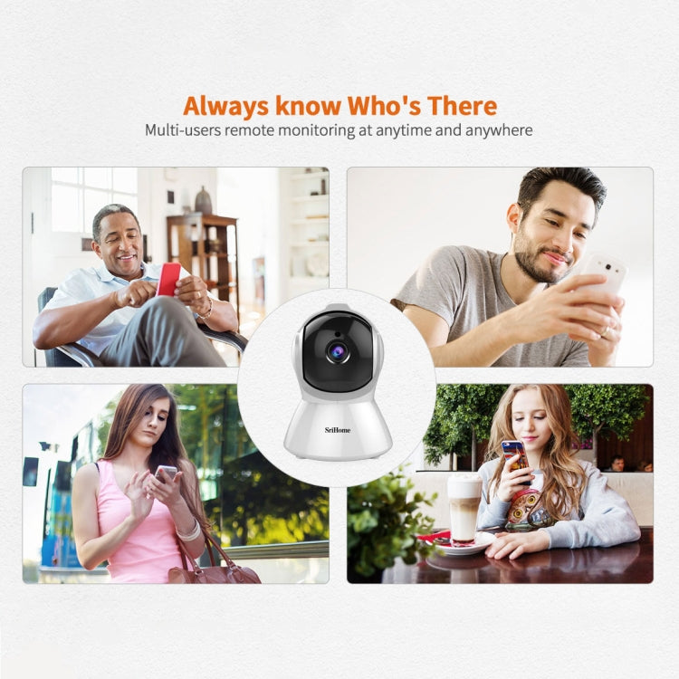 SriHome SH025 2.0 Million Pixels 1080P HD AI Auto-tracking IP Camera, Support Two Way Audio / Motion Tracking / Humanoid Detection / Night Vision / TF Card, AU Plug, SH025