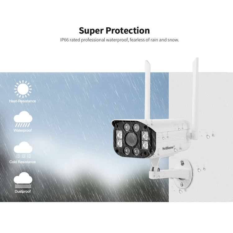 SriHome SH031 3.0 Million Pixels 1296P HD IP Camera, Support Two Way Talk / Motion Detection / Night Vision / TF Card, US Plug, SH031