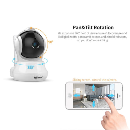 SriHome SH020 3.0 Million Pixels 1296P HD AI IP Camera, Support Two Way Talk / Auto Tracking / Humanoid Detection / Night Vision / TF Card, AU Plug, SH020