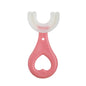 U-shaped Children Baby Hand-held Soft Toothbrush Brushing Artifact for 2-6 Years Old, Style: Heart Shape, Heart Shape