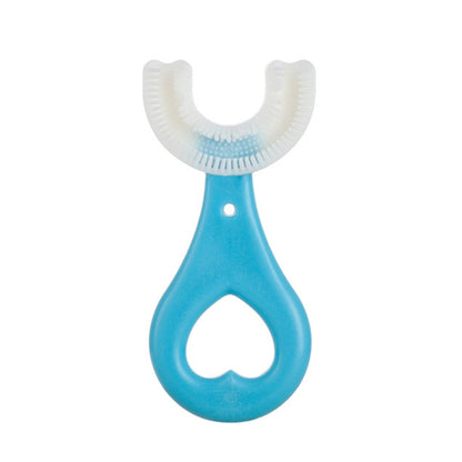 U-shaped Children Baby Hand-held Soft Toothbrush Brushing Artifact for 2-6 Years Old, Style: Heart Shape, Heart Shape