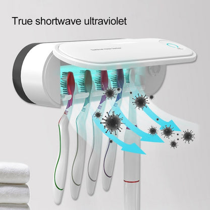 Toothbrush Dryer Bathroom Wall-mounted Toothbrush Holder, Plug-in Powered with US Plug, Dryer