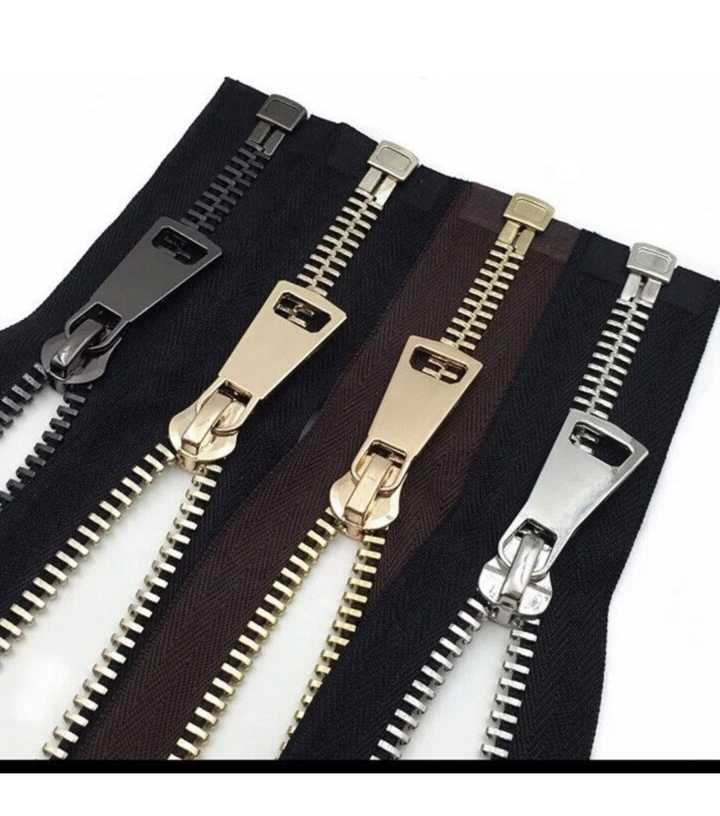 3pcs Range of Nickel Free Open Ended Metal Zip, Next Day Delivery Jacket Zip Strong (3pcs)