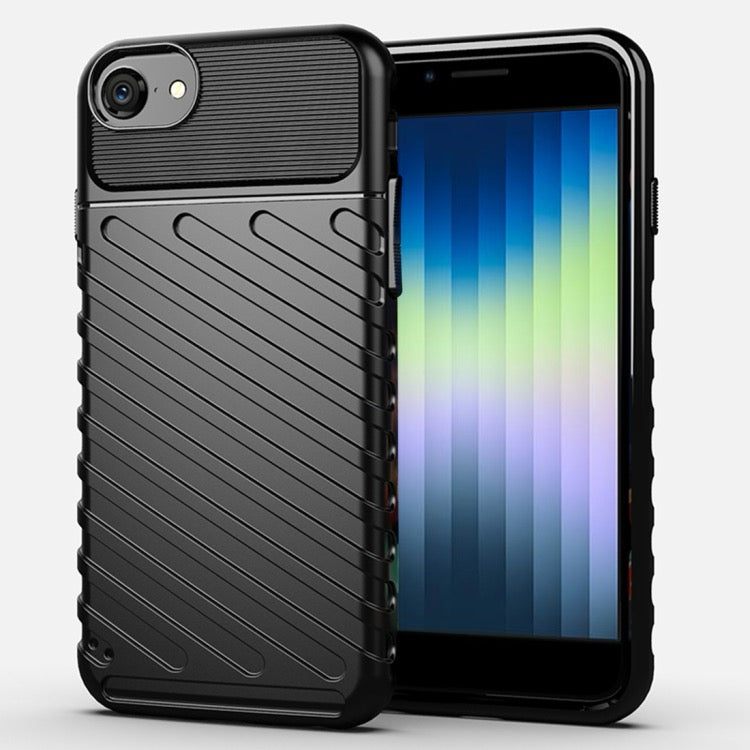 For iPhone SE 2022 / SE 2020 Thunderbolt Shockproof TPU Soft Case