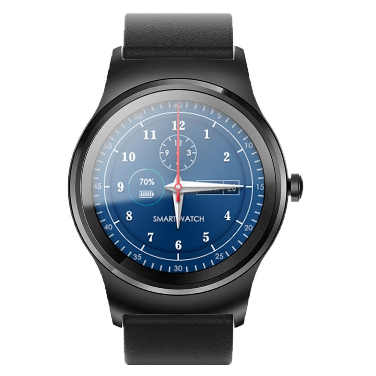 SMA-Round 1.28 inch Color Touch Screen Bluetooth Smart Watch, Waterproof, Support Voice Control / Heart Rate Monitor / Sleep Monitor / Bluetooth Camera, Compatible with Android and iOS System, SMA-Round/Orange Leather Strap, SMA-Round/Silver Leather Strap