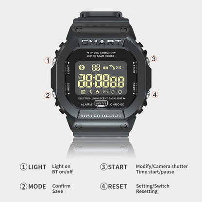 EX16T 1.21 inches LCD Screen Smart Watch 50m Waterproof, Support Pedometer / Call Reminder / Motion Monitoring / Remote Camera