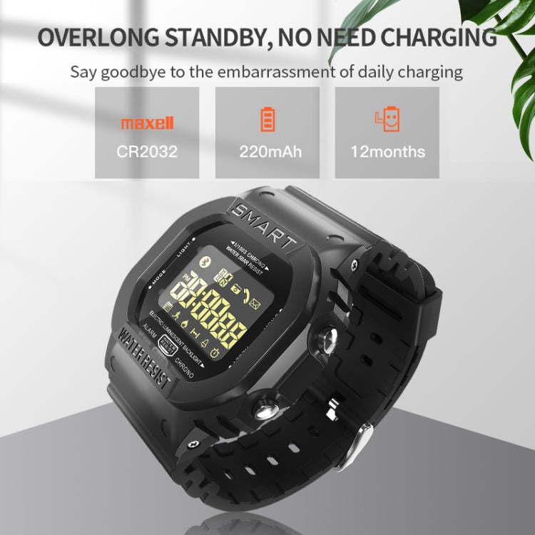 EX16T 1.21 inches LCD Screen Smart Watch 50m Waterproof, Support Pedometer / Call Reminder / Motion Monitoring / Remote Camera