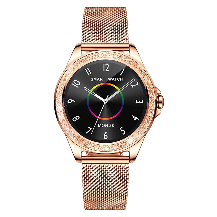 M6003 Stainless Steel Mesh Strap Fashion Smart Watch for Women, Support Heart Rate Monitoring & Pedometer & Sleep Monitoring & Calories