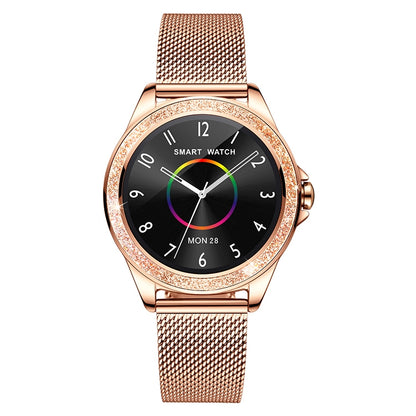 M6003 Stainless Steel Mesh Strap Fashion Smart Watch for Women, Support Heart Rate Monitoring & Pedometer & Sleep Monitoring & Calories