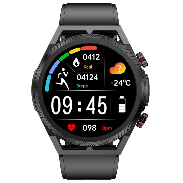 ET310 1.39 inch IPS Screen IP67 Waterproof Silicone Band Smart Watch, Support Body Temperature Monitoring / ECG, ET310